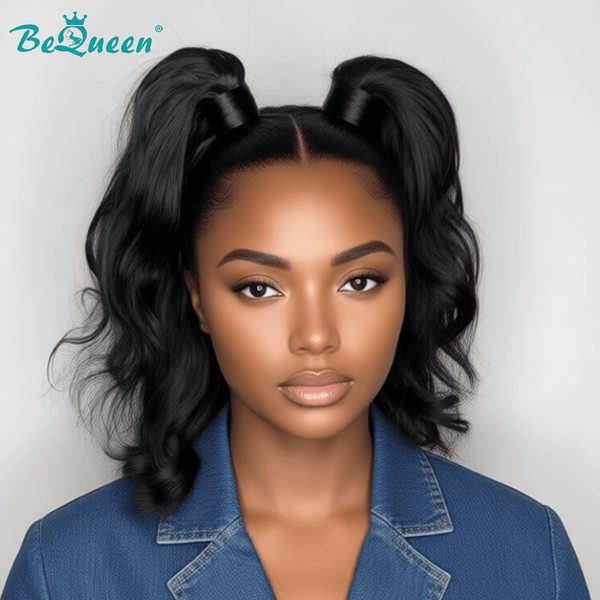 overseas Workout Wig Bequeen Vintage 1B 2 Ponytails Braid Wig