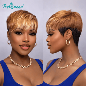 overseas PIXIE WIGS Bequeen Warm Honey Blonde Pixie Wig