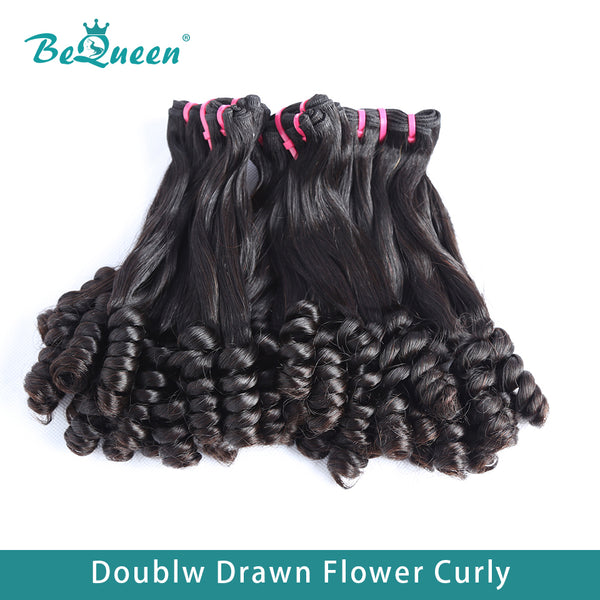 BEQUEEN Double Drawn 100% Virgin Hair Flower Curly Fumi Hair BeQueenWig