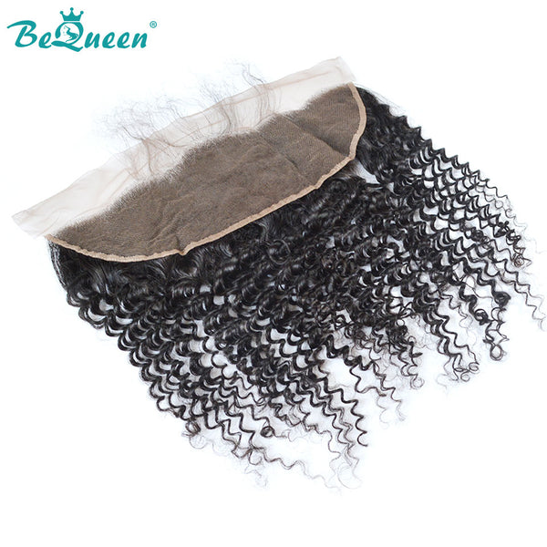 BEQUEEN Curly Wave Pre-plucked Transparent Lace ear to ear Frontal 13x4/13x6 with Baby Hair BeQueenWig