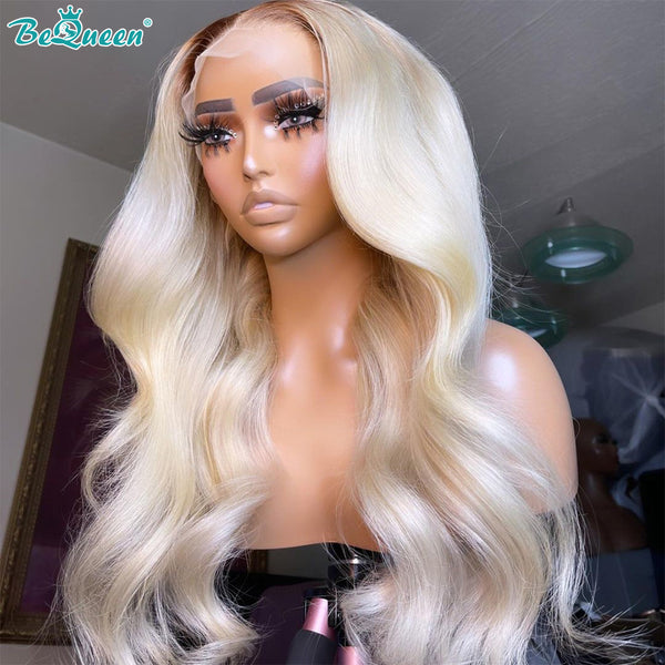 BEQUEEN T4/613 Body Wave 13X4 Lace Frontal Wig Human Hair Wig BeQueenWig
