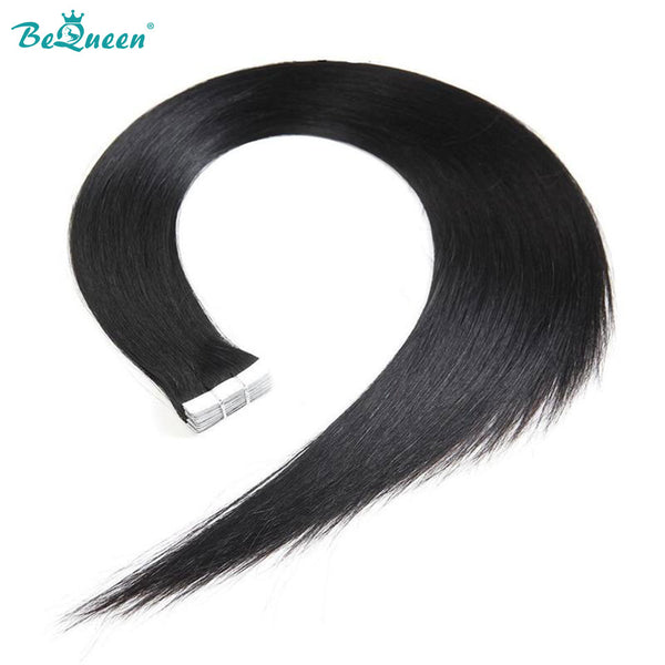 BEQUEEN Full Shine Tape Hair for Extention Straight Hair 100% Human Hair BeQueenWig