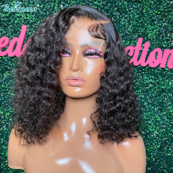 BEQUEEN 5x5 Curly Wave Short Bob Lace Closure Wigs BeQueenWig