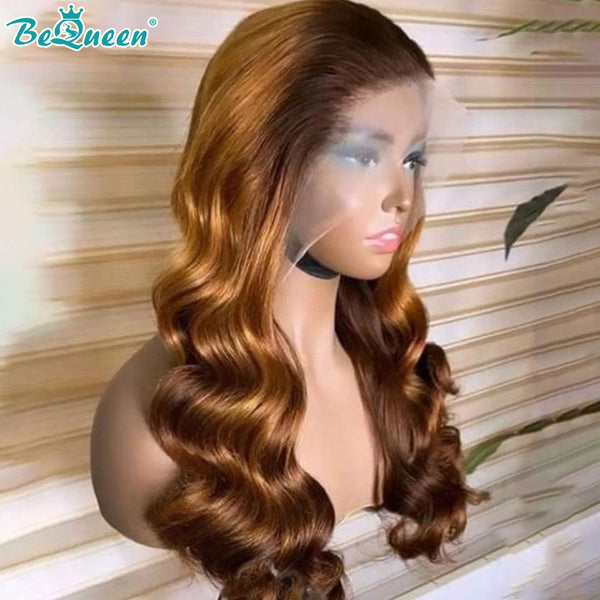 BEQUEEN 4#30 Body Wave 13X4 Lace Frontal Wig Human Hair Wig BeQueenWig