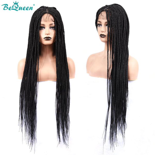 BEQUEEN Synthetic Full Lace Wig Braided Wigs For Black Women BeQueenWig