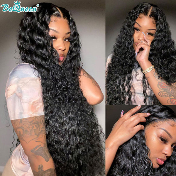 BEQUEEN Natural Wave 13X4 Lace Frontal Wig Human Hair Wig BeQueenWig