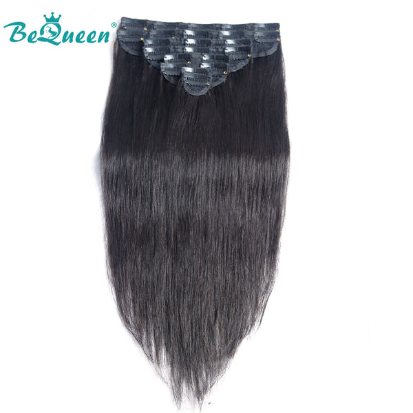 BEQUEEN Straight Clip Ins Hair Extensions 120g/Set BeQueenWig