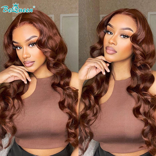 BEQUEEN #4 Body Wave 13X4 Lace Frontal Wig Human Hair Wig BeQueenWig