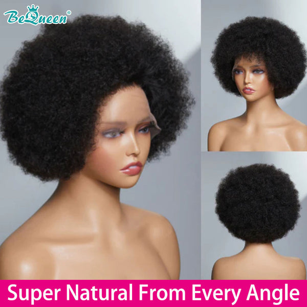 BEQUEEN Machine Made African Wig Short Cut Wig 100% Human Hair BeQueenWig