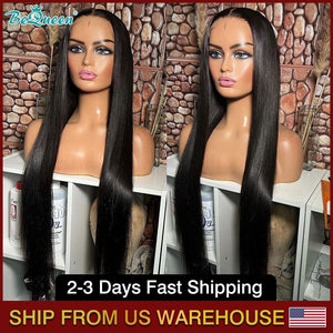 BEQUEEN 4x4 Lace Closure Wig Straight 100% Human Hair Wigs BeQueenWig