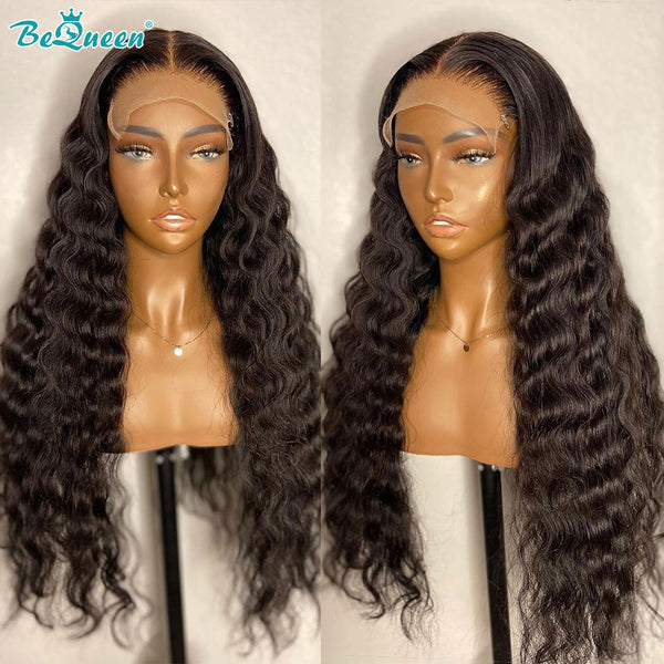 BEQUEEN Natural Wave 5x5 Lace Closure Wig 100% Human Hair Wig For Black Women BeQueenWig