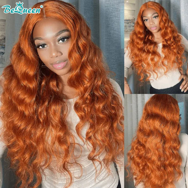 BEQUEEN Ginger Body Wave 13X4 Lace Frontal Wig Human Hair Wig BeQueenWig