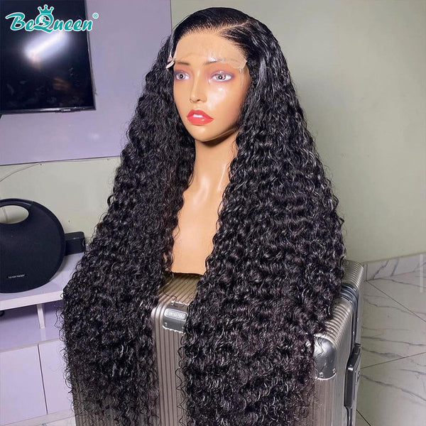 BEQUEEN 4x4 Lace Closure Wig Deep Wave 100% Human Hair Wigs BeQueenWig