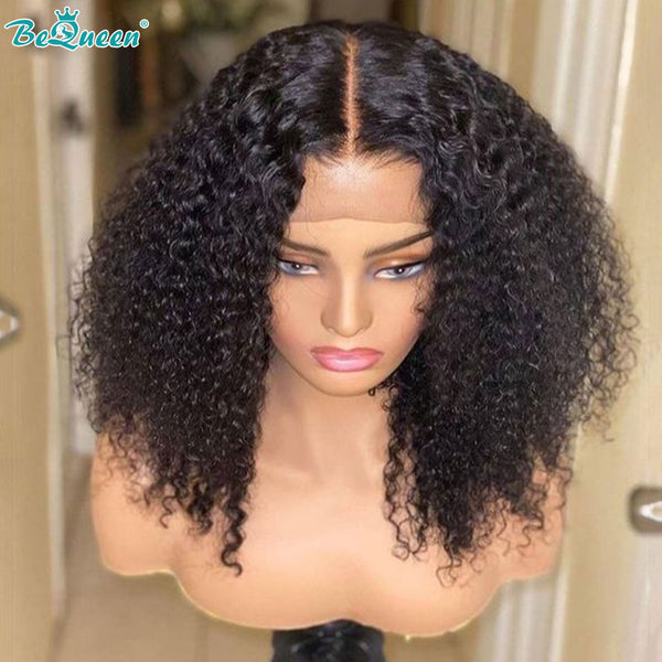 BEQUEEN T Part 1B Curly Wave Bob Wig 100% Human Hair BeQueenWig