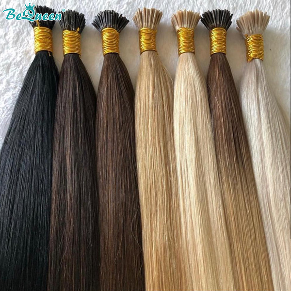 BEQUEEN I-Tip Hair for Extention Straight Hair 100% Human Hair BeQueenWig