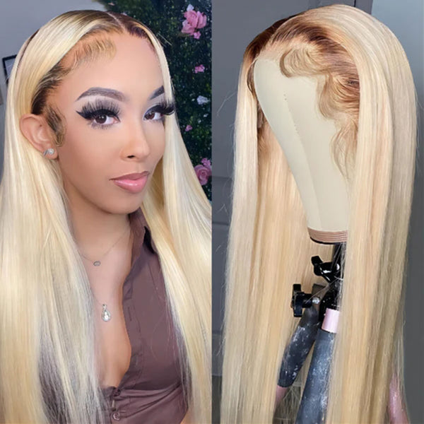 BEQUEEN T4/613 Straight 13X4 Lace Frontal Wig Human Hair Wig BeQueenWig