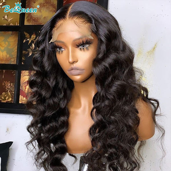BEQUEEN 4x4 Lace Closure Wig Loose Wave 100% Human Hair Wigs BeQueenWig