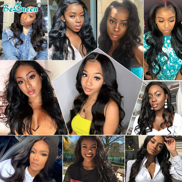 BEQUEEN Body Wave 13X4 Lace Frontal Wig Human Hair Wig BeQueenWig