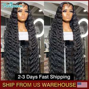 BEQUEEN Natural Wave 13X4 Lace Frontal Wig Human Hair Wig BeQueenWig