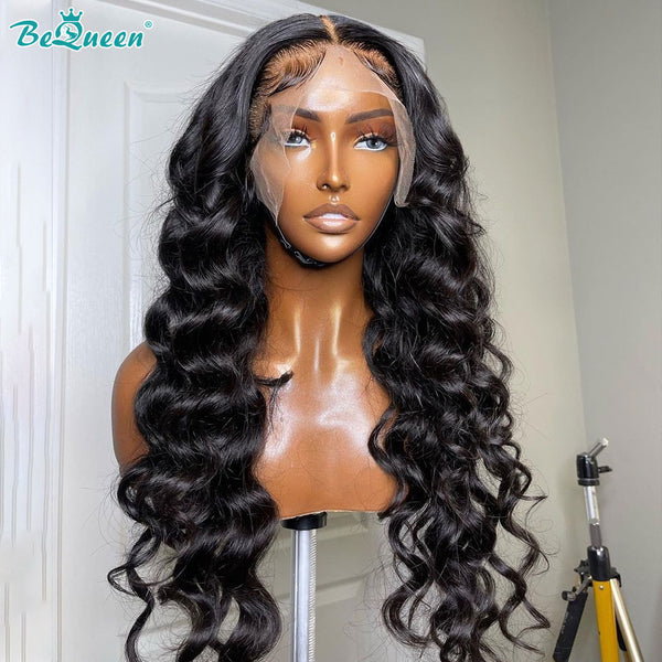 BEQUEEN Loose Wave 13X6 Lace Frontal Wig 100% Human Hair Wig BeQueenWig