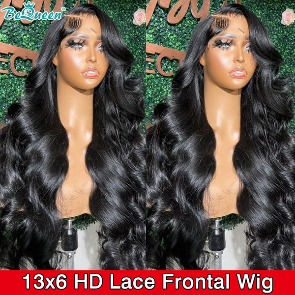 BEQUEEN Body Wave HD 13X6 Lace Frontal Wig 100% Human Hair Wig BeQueenWig