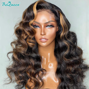 BEQUEEN Highlights 4/30 Body Wave 4x4 Lace Closure Wig 100% Human Hair Wig BeQueenWig
