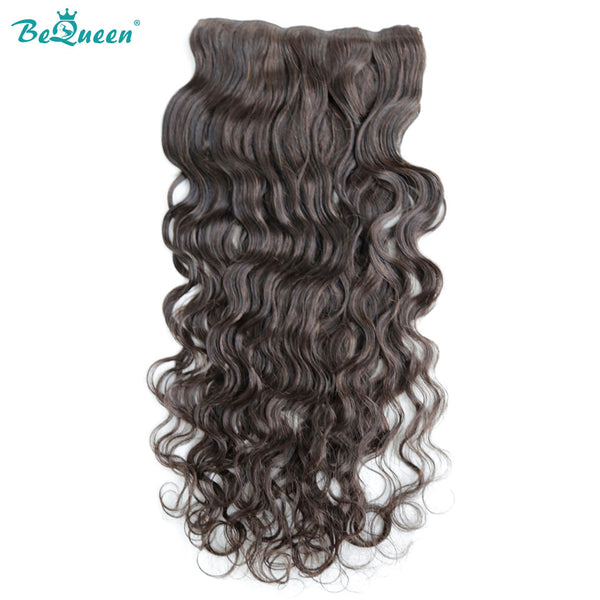 BEQUEEN 2# Body Wave Clip Ins Hair Extensions 120g/Set BeQueenWig