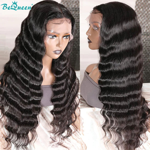 BEQUEEN Natural Wave 13X6 Lace Frontal Wig 100% Human Hair Wig BeQueenWig
