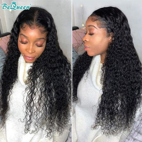 BEQUEEN Water Wave 13X4 Lace Frontal Wig Human Hair Wig BeQueenWig