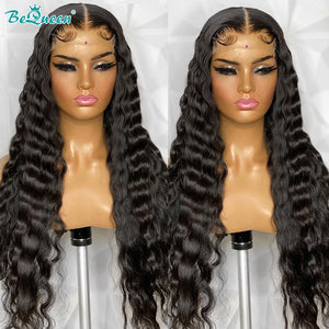 BEQUEEN 4x4 Lace Closure Wig Natural Wave 100% Human Hair Wigs BeQueenWig