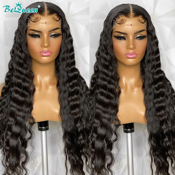BEQUEEN 4x4 Lace Closure Wig Natural Wave 100% Human Hair Wigs BeQueenWig