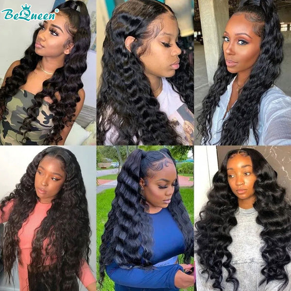BEQUEEN Undetectable HD Natural Wave 13x4 Lace Frontal Wig 100% Human Hair Wig BeQueenWig