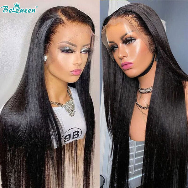 BEQUEEN Undetectable HD Straight 13x4 Lace Frontal Wig 100% Human Hair Wig BeQueenWig