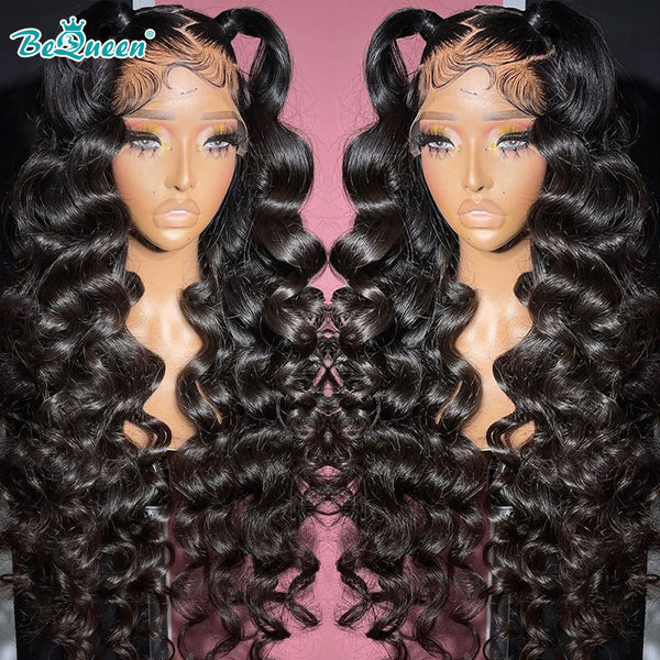 BEQUEEN Loose Wave 13X4 Lace Frontal Wig Human Hair Wig BeQueenWig