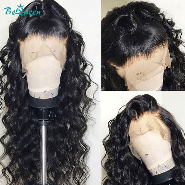 BEQUEEN Natural Wave 13X4 Lace Frontal Wig Human Hair Wig BeQueenWig