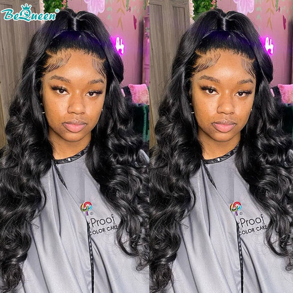 BEQUEEN Undetectable HD Loose Wave 13x4 Lace Frontal Wig 100% Human Hair Wig BeQueenWig