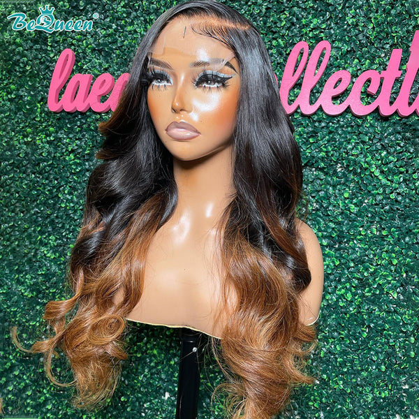 BEQUEEN 1B30 Body Wave 5x5 Lace Closure Wig 100% Human Hair Wig BeQueenWig