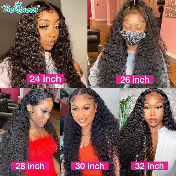 BEQUEEN Curly Wave 13X4 Lace Frontal Wig Human Hair Wig BeQueenWig