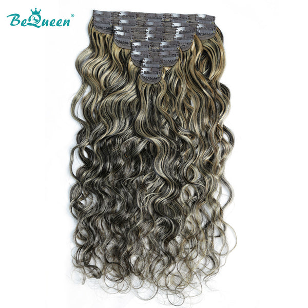 BEQUEEN T1B4#/27# Body Wave Clip Ins Hair Extensions 120g/Set BeQueenWig