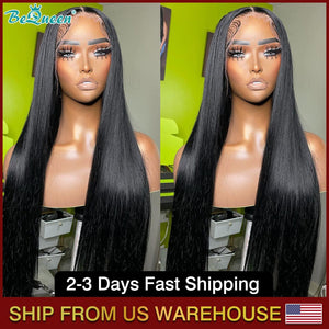 BEQUEEN Straight 13X4 Lace Frontal Wig Human Hair Wig BeQueenWig