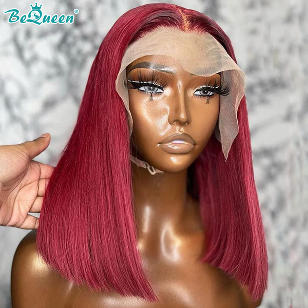 BEQUEEN Straight 99J Bob Wig 13x4 Lace Front Wig BeQueenWig