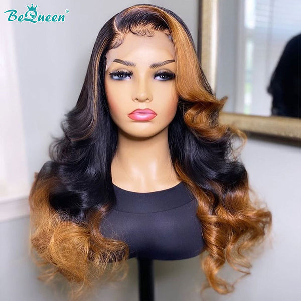 BEQUEEN 1BMIX30 Body Wave 5x5 Lace Closure Wig 100% Human Hair Wig BeQueenWig