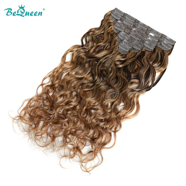 BEQUEEN F4T30#/30# Body Wave Clip Ins Hair Extensions 120g/Set BeQueenWig