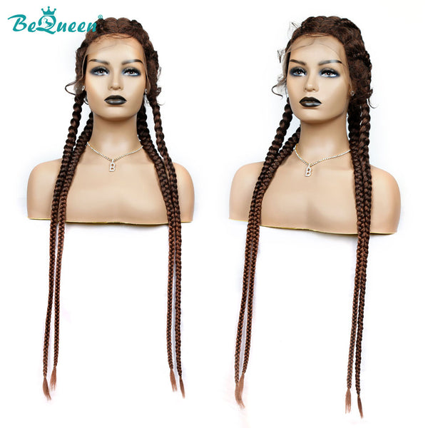 BEQUEEN 26inch Synthetic Lace Wig Braided Wigs BeQueenWig
