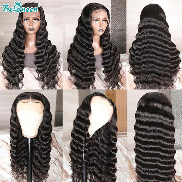 BEQUEEN Natural Wave 13X6 Lace Frontal Wig 100% Human Hair Wig BeQueenWig