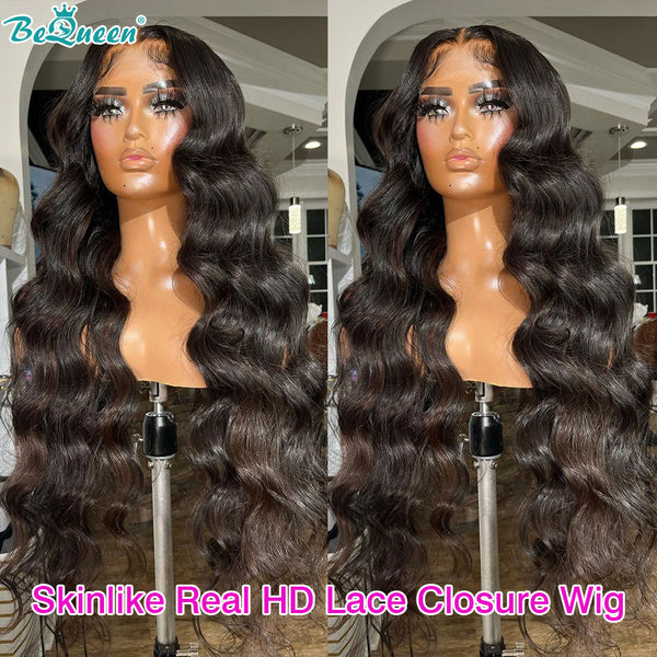 BEQUEEN Skinlike Real Body Wave 4x4 HD Lace Closure Wig BeQueenWig