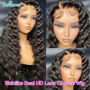 BEQUEEN Skinlike Real Natural Wave 4x4 HD Lace Closure Wig BeQueenWig