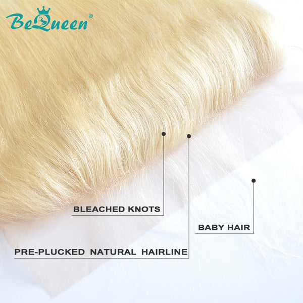 BEQUEEN 613 Straight Pre-plucked Transparent Lace ear to ear Frontal 13x4 with Baby Hair BeQueenWig
