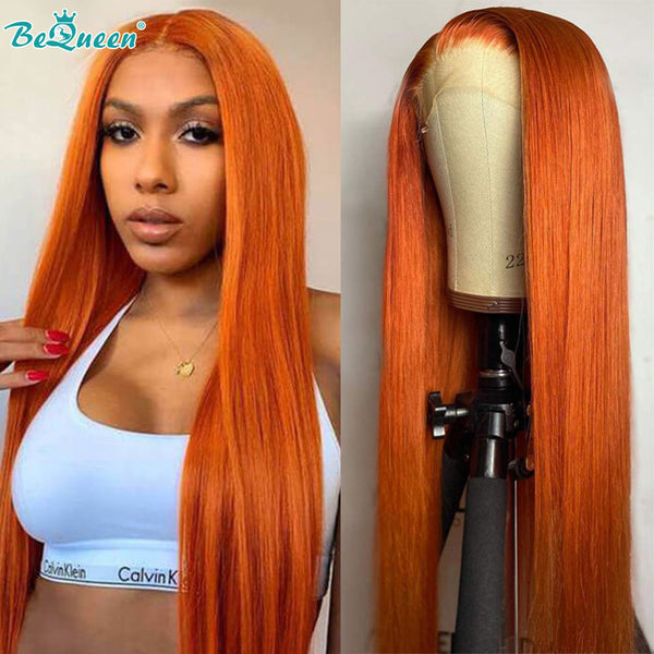 BEQUEEN Ginger Straight 13X4 Lace Frontal Wig Human Hair Wig BeQueenWig