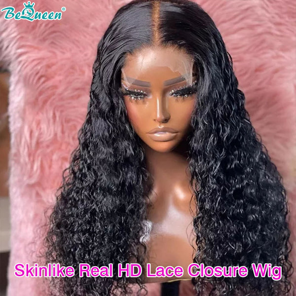 BEQUEEN Skinlike Real Water Wave 4x4 HD Lace Closure Wig BeQueenWig